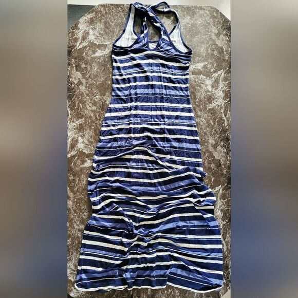 Reitmans XS Blues & White Striped Sleeveless Maxi Dress - Picture 3 of 3